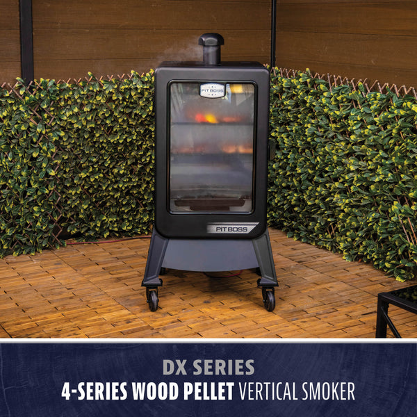 DX Series Vertical 4 Series 1300-Sq. in Black Pellet Smoker