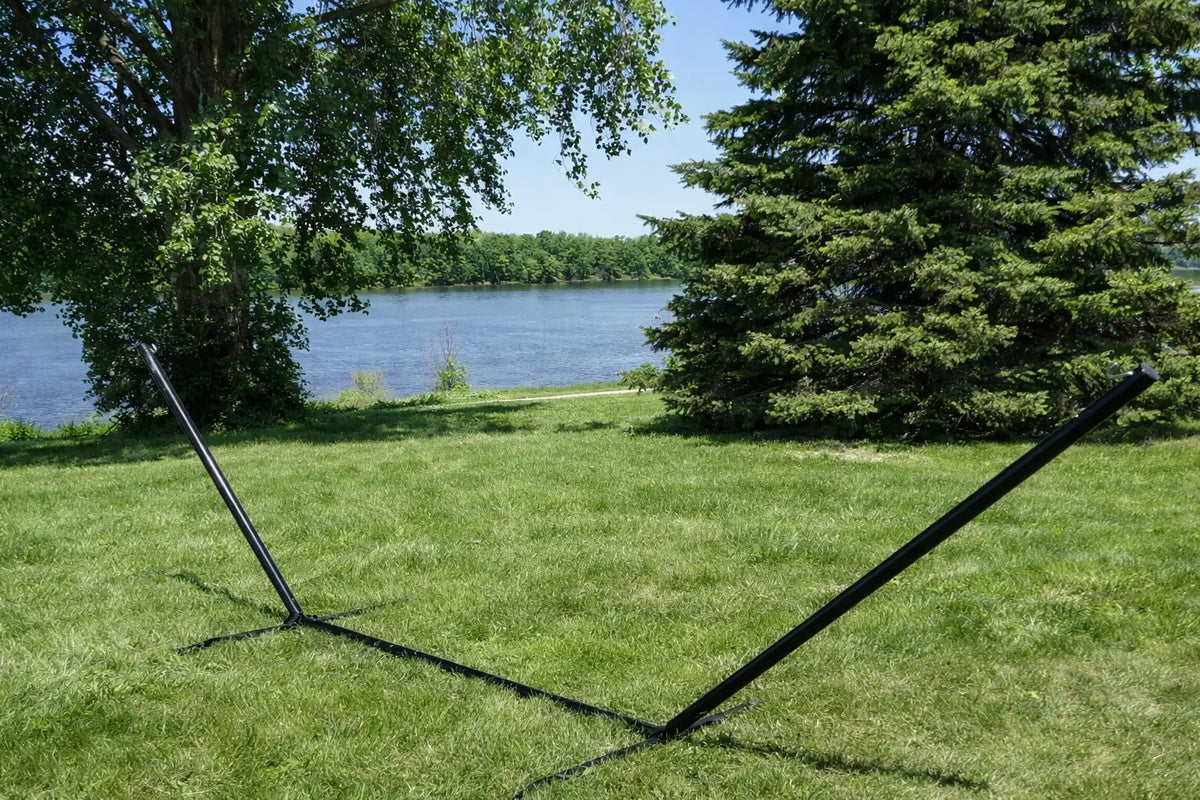 Double Rope Hammock w/ 15 Ft. 3-Beam Stand