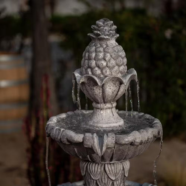 58.3 In.Large 3-Tier Outdoor Electric Water Fountain W/ Pump, Resin Classic Leaf Design Bird Bath Ideal for Garden Decor