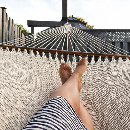 Soft-Woven Deluxe Polyester Rope Hammock